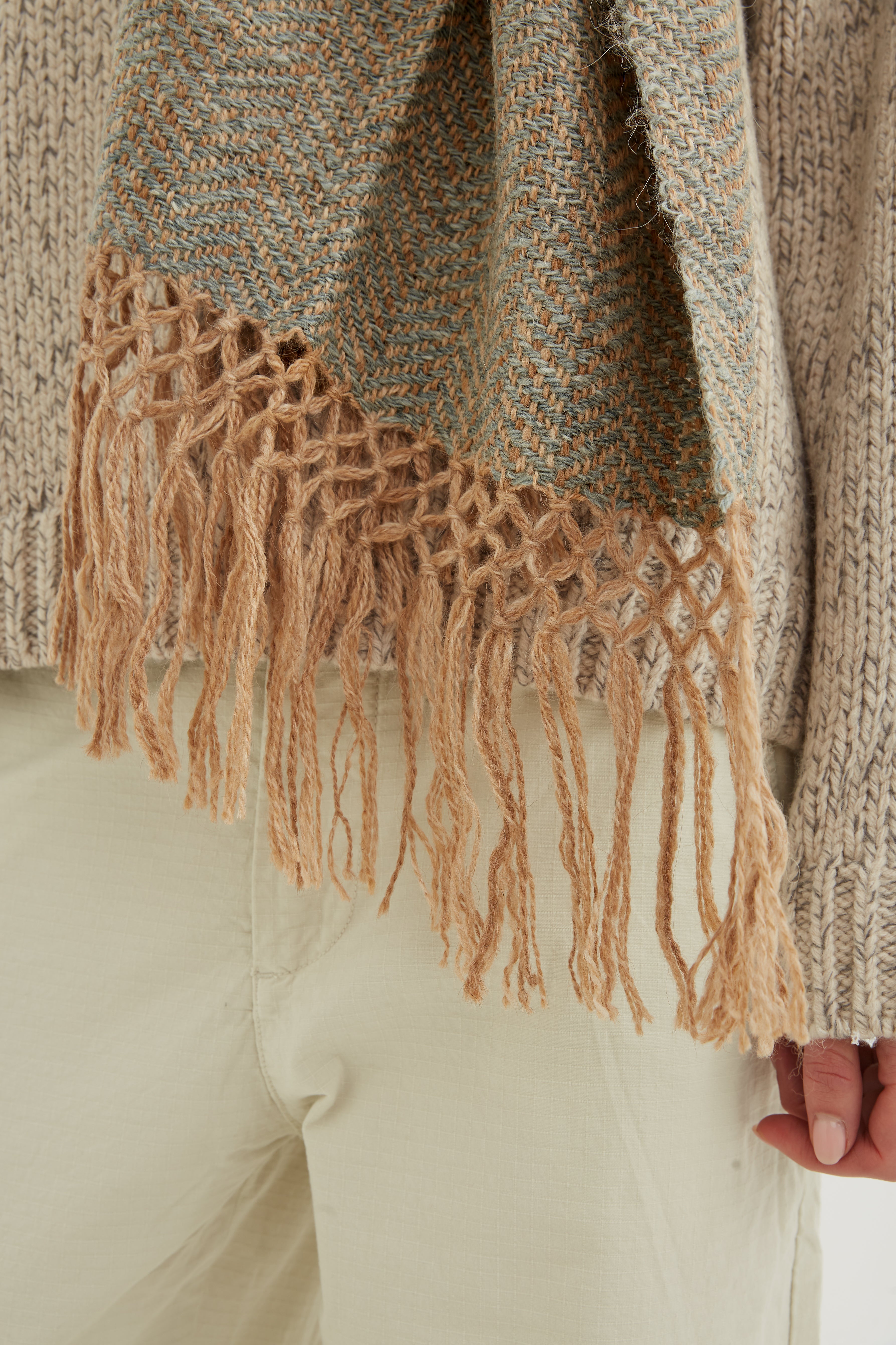 15 Beige/Brown Fern Scarf