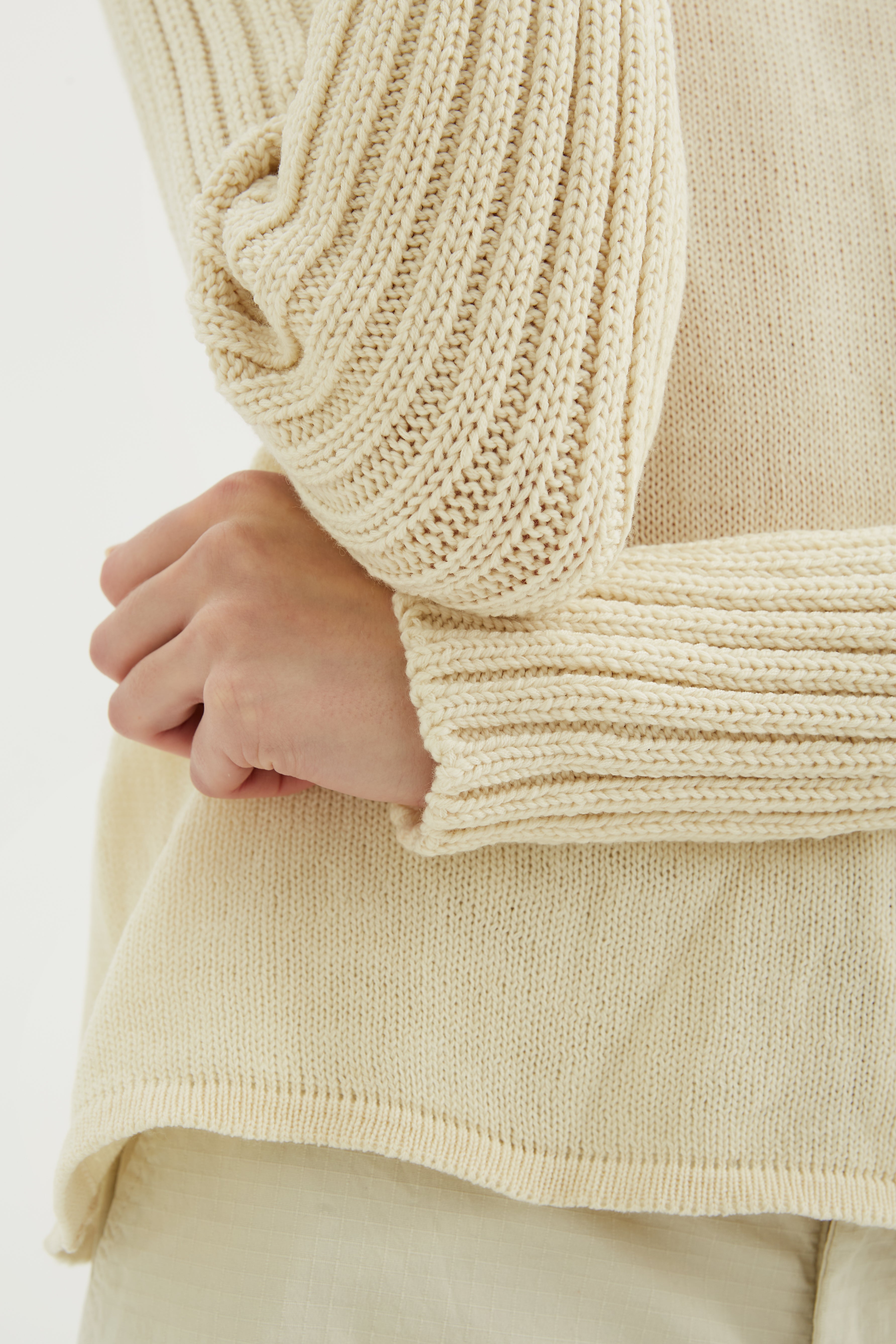 21 Cream White Birch Knit Sweater