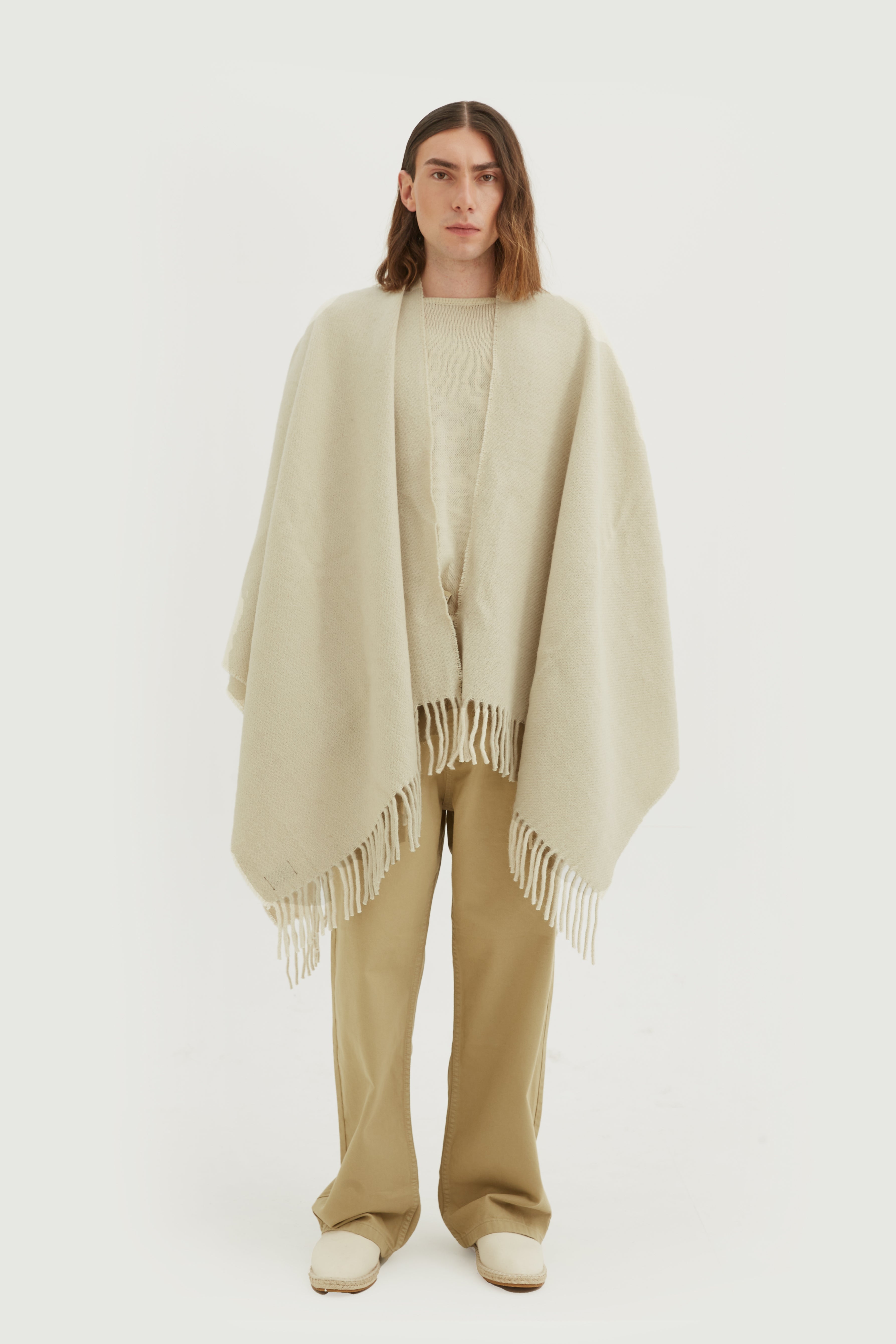 Natural fiber poncho