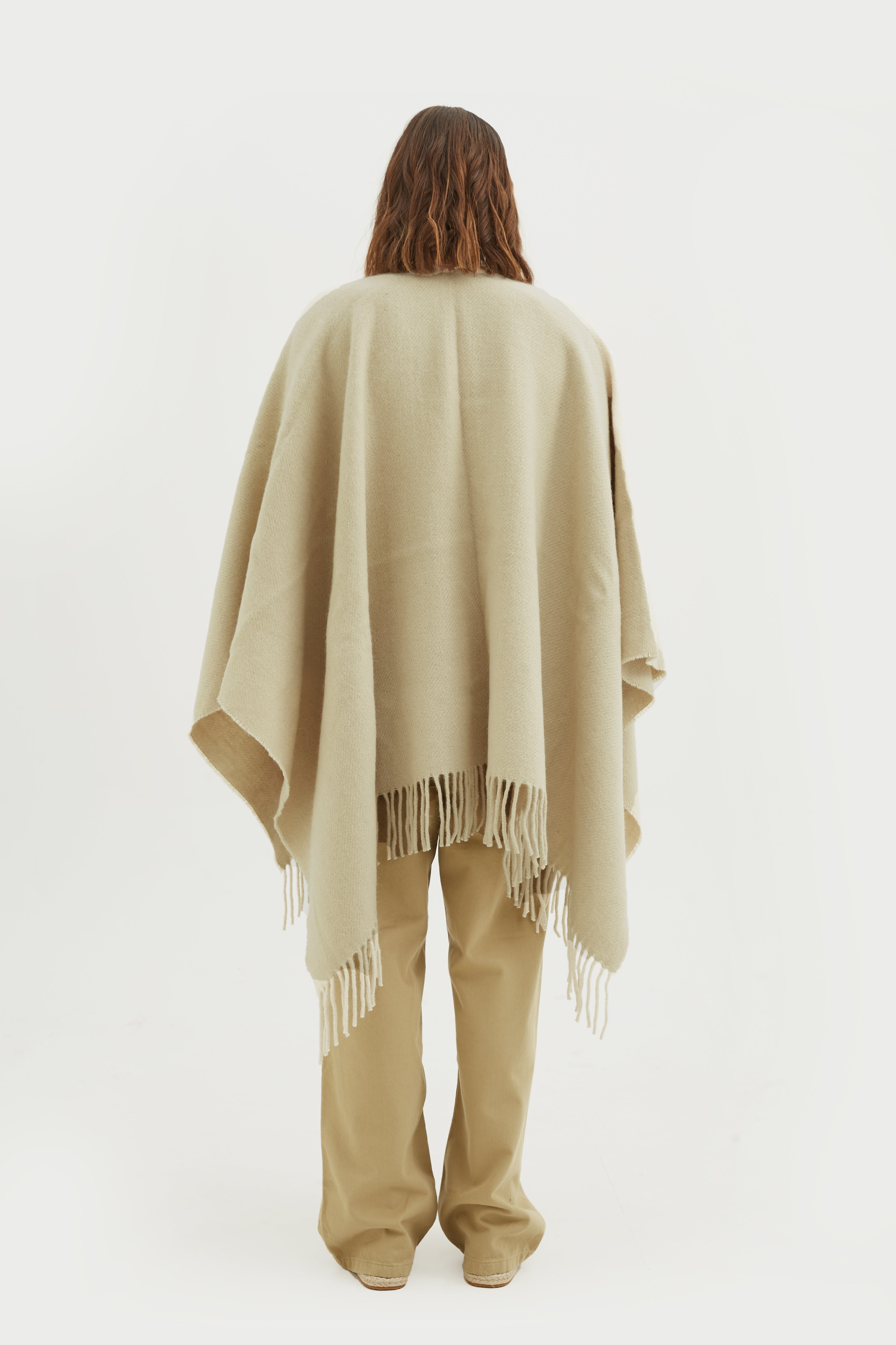 Natural fiber poncho